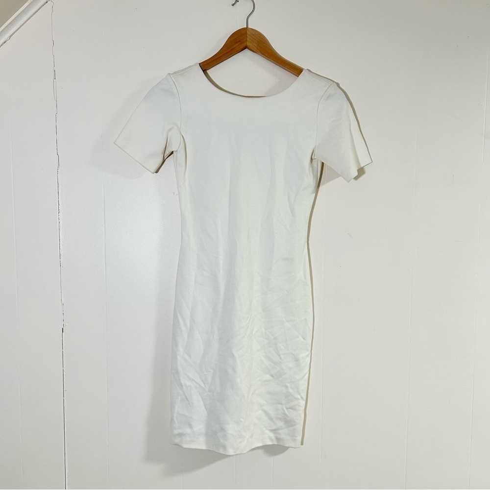 Amanda Uprichard Short Sleeve Sheath Mini Dress in White sz S